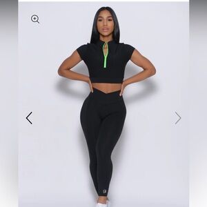 Bombshell Sportswear Black and Neon Green Active Set